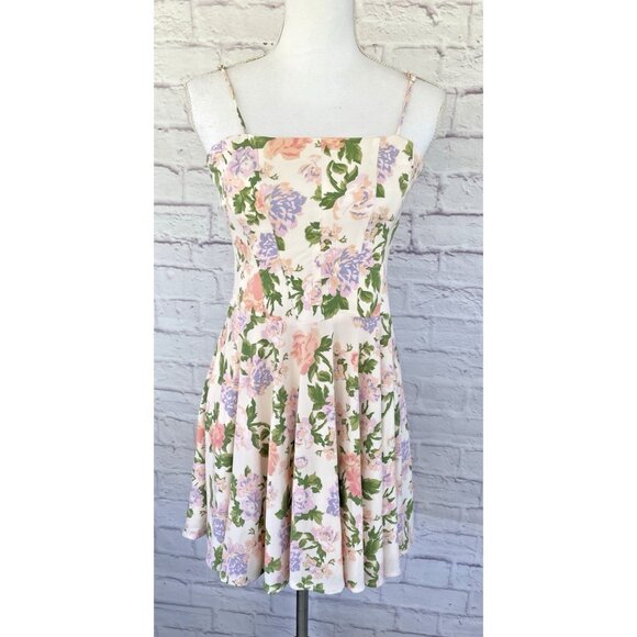 Zara Dresses & Skirts - ZARA  NWT Women's Floral Short Flare Dress Size Medium Adjustable